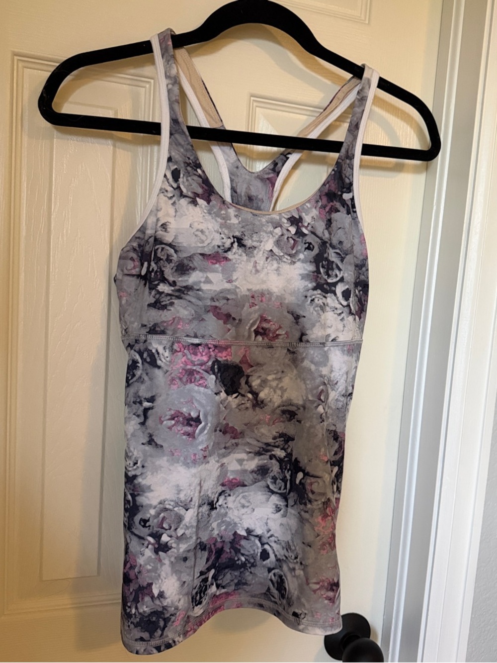 Women's Vintage Lululemon Racerback Tank Top - Gray & Pink